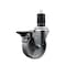 Service Caster 4'' Semi Steel Swivel 1-5/8'' Expanding Stem Caster with Brake SCC-EX20S414-SSS-PLB-158 - alternate 1